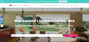 Holiday Swap Website Screenshot